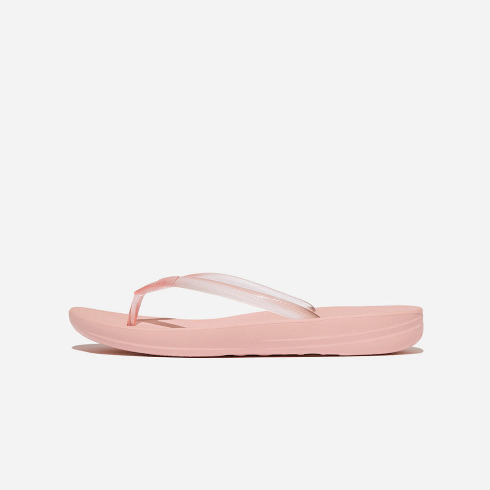 Dép Xỏ Ngón Nữ Fitflop Iqushion Ombre Transparent Ergonomic - Hồng