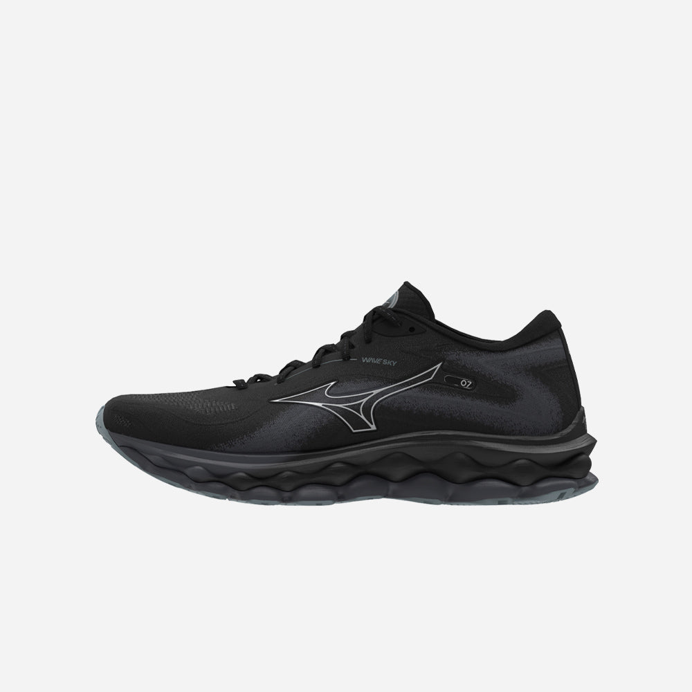 Giày Chạy Bộ Nam Mizuno Wave Sky 7 2E - Đen