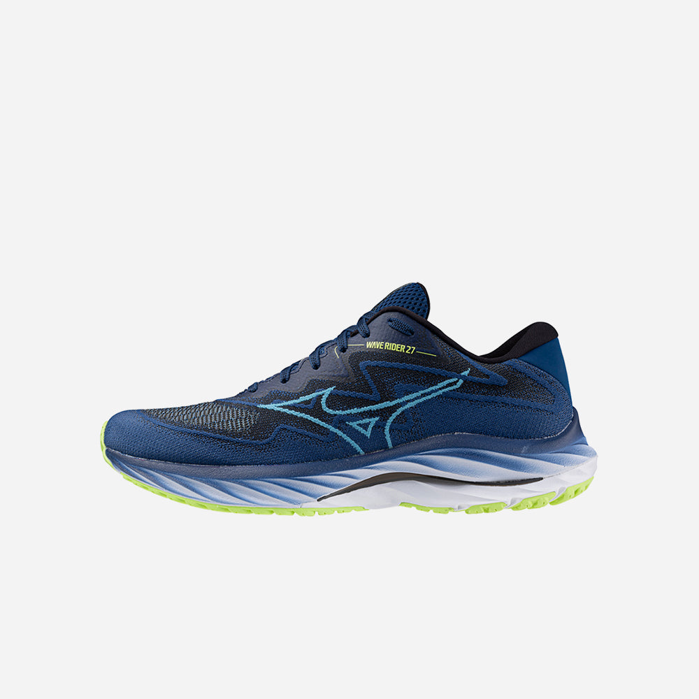 Giày Chạy Bộ Nam Mizuno Wave Rider 27 Ssw 2E - Xanh Navy